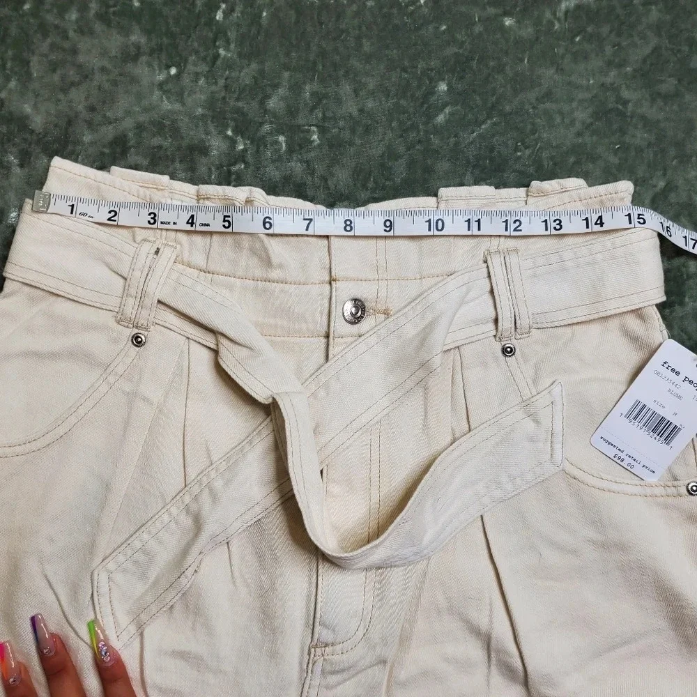 Free People Nova Denim Paperbag Shorts‎ Plume